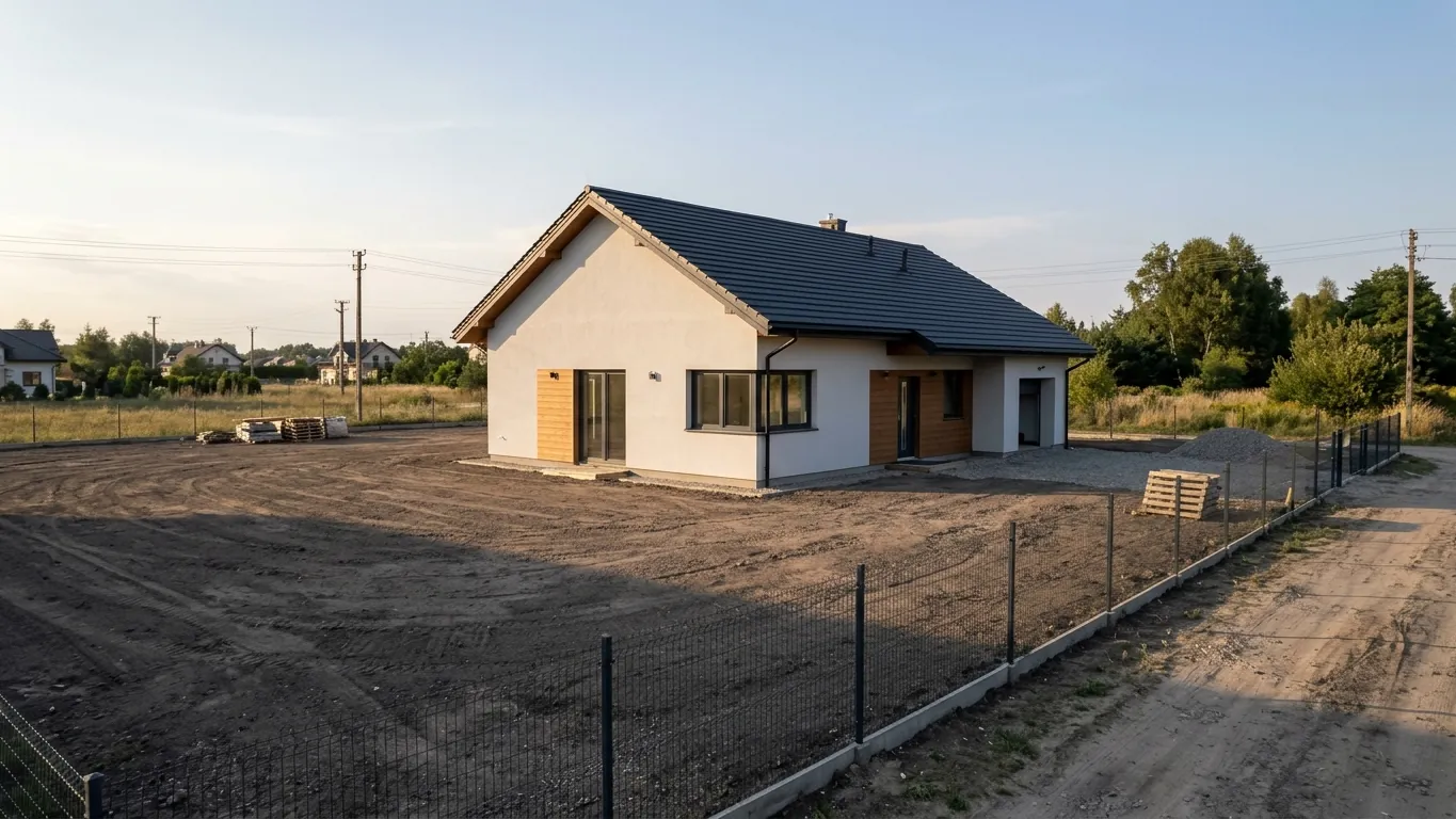 Nowo wybudowany parterowy dom jednorodzinny